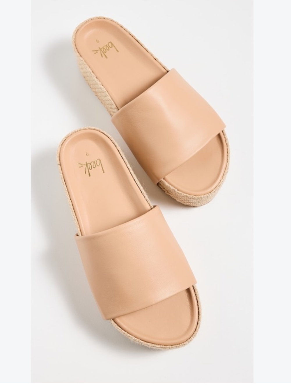 beek Pelican Jute Beach Platform Slide Sandals
